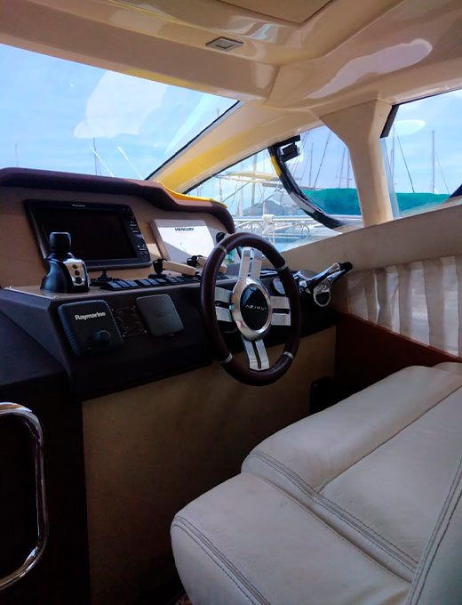 interior of yacht in santa marta bay